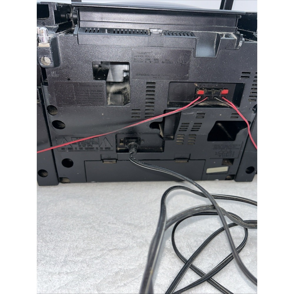 Panasonic RX-DT600 ~ BoomBox AM/FM Radio CD / Dual Tape - Detach Speakers  Works - Picture 7 of 8